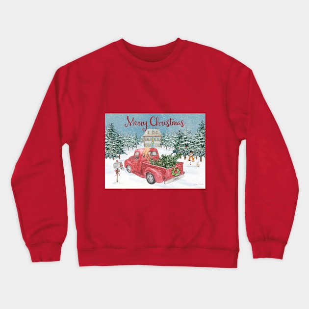 Winterland Truck Crewneck Sweatshirt by Jean Plout Designs